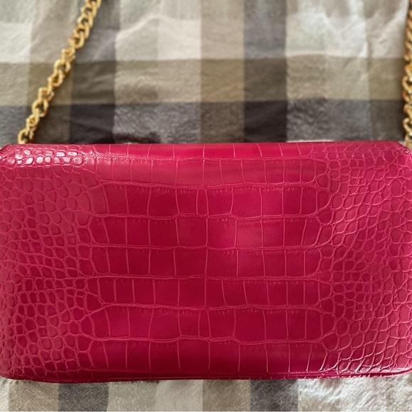 Valentino vegan patent crocodile crossbody bag with gold chain BNWOT - Picture 7 of 12